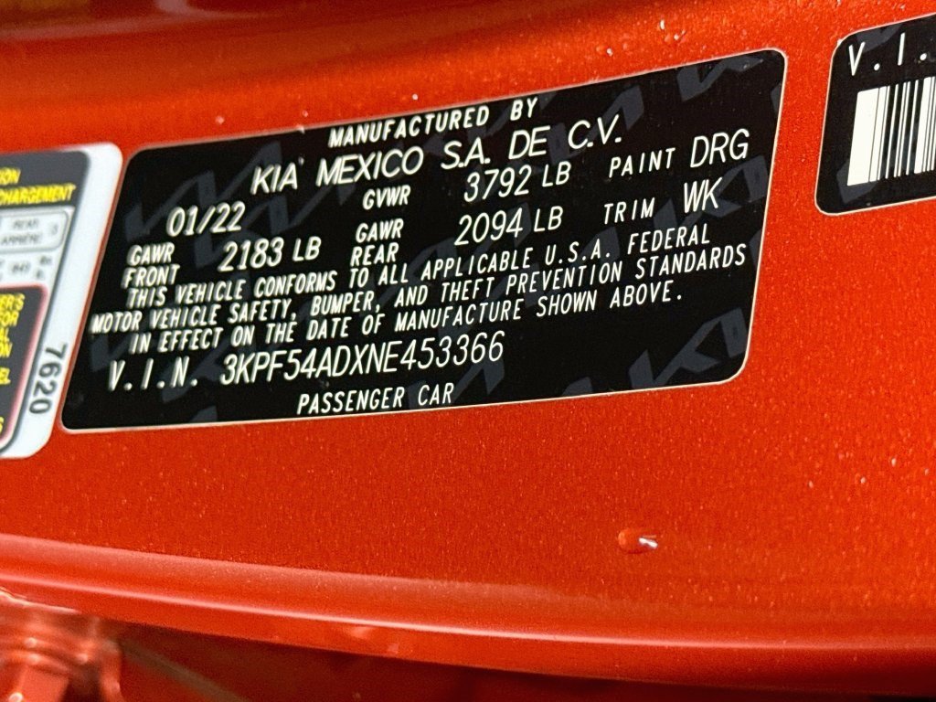 Used 2022 Fire Orange Kia GT-Line image 36