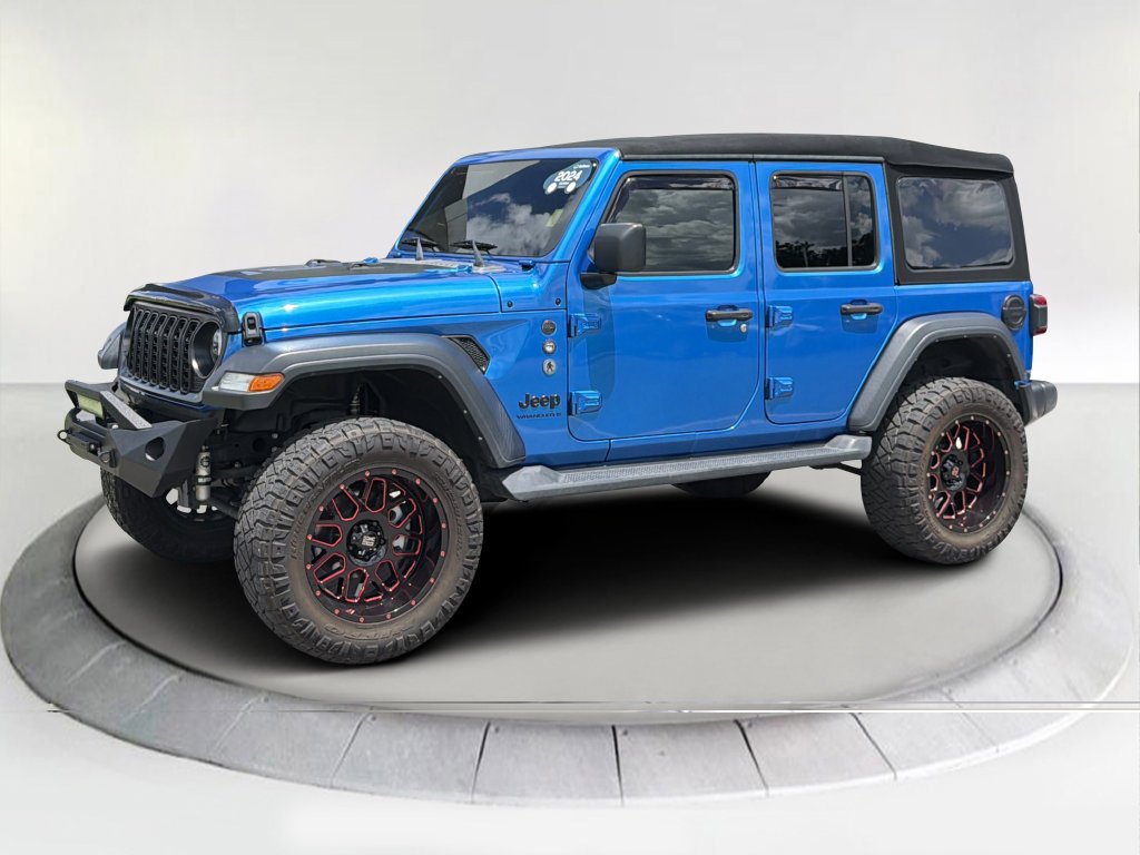Used 2024 Blue Jeep 4-Door Sport S 4x4 image 1