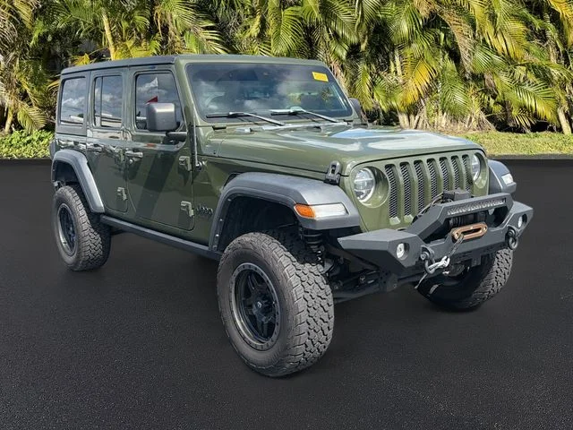 Certified Used 2022 Green Jeep Unlimited Sport S image 2