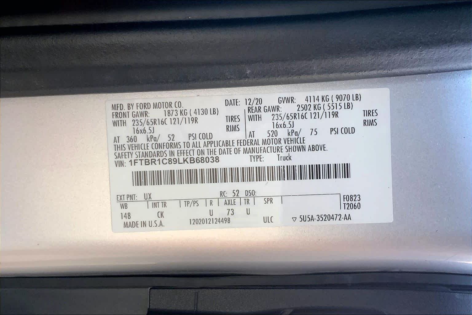 Used 2020 Ingot Silver Metallic Ford  image 33