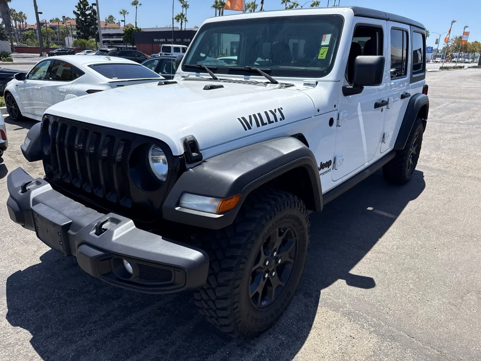 Used 2021 Bright White Clearcoat Jeep Unlimited Willys Sport image 24