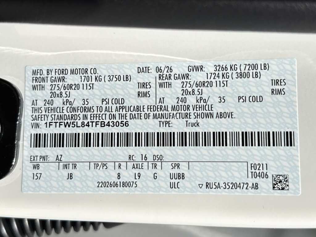 New 2026 Star White Metallic Ford Lariat image 33