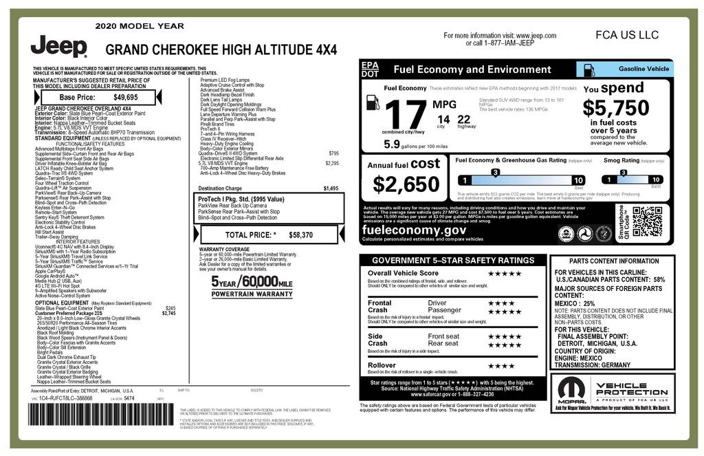 Used 2020 Blue Jeep High Altitude image 7