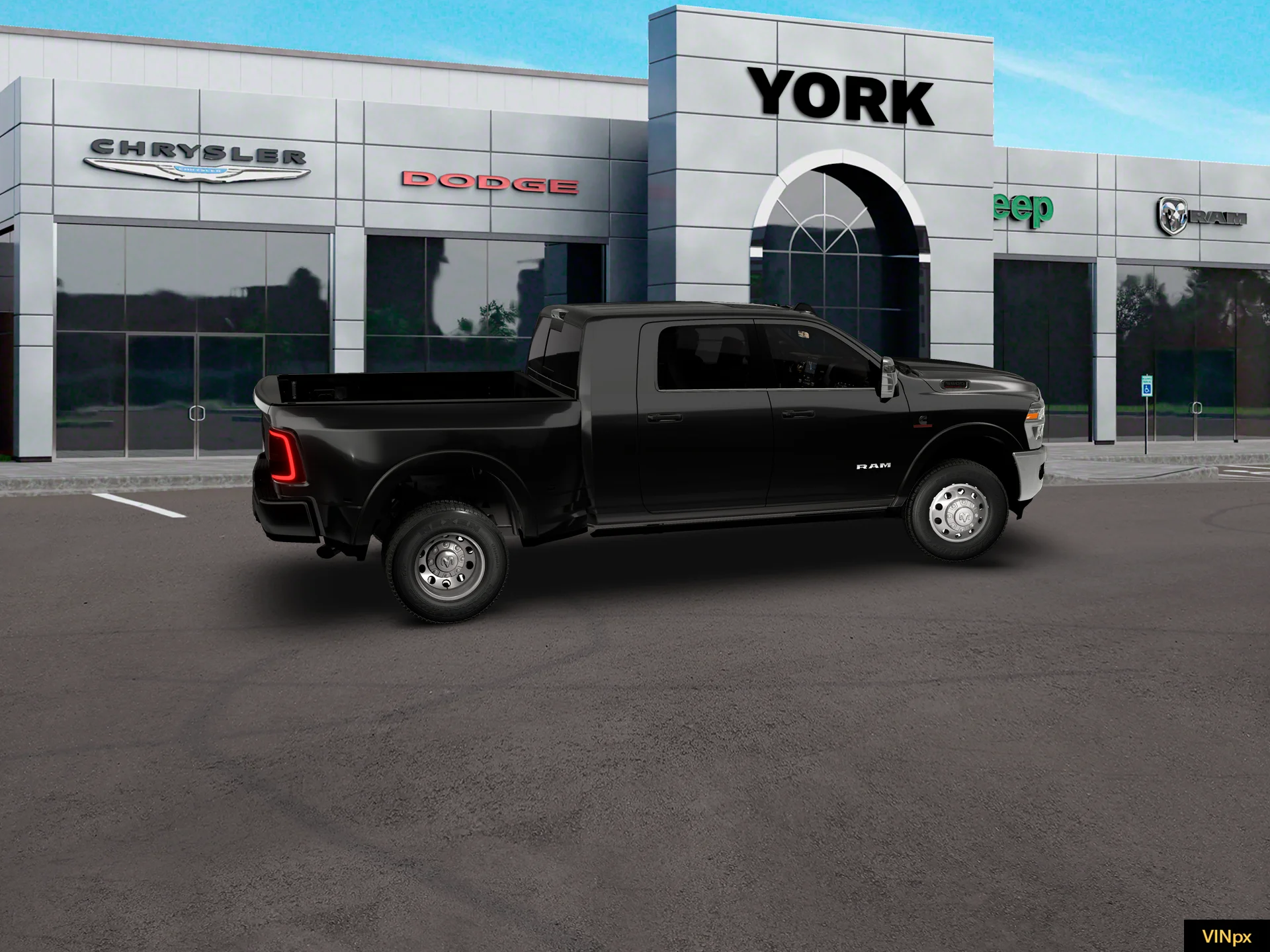 New 2026 Diamond Black Crystal Pearl-Coat Exterior Paint RAM Longhorn image 8
