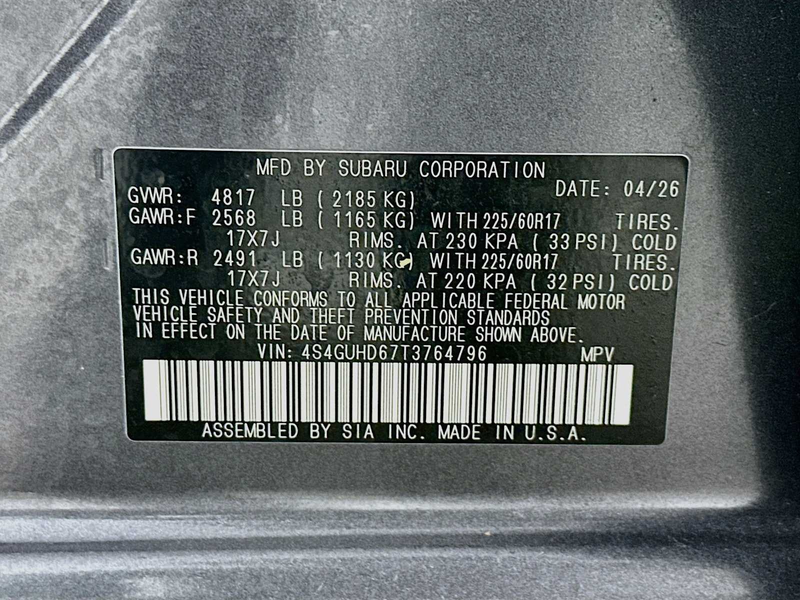 Certified Used 2026 Magnetite Gray Metallic Subaru Premium image 29