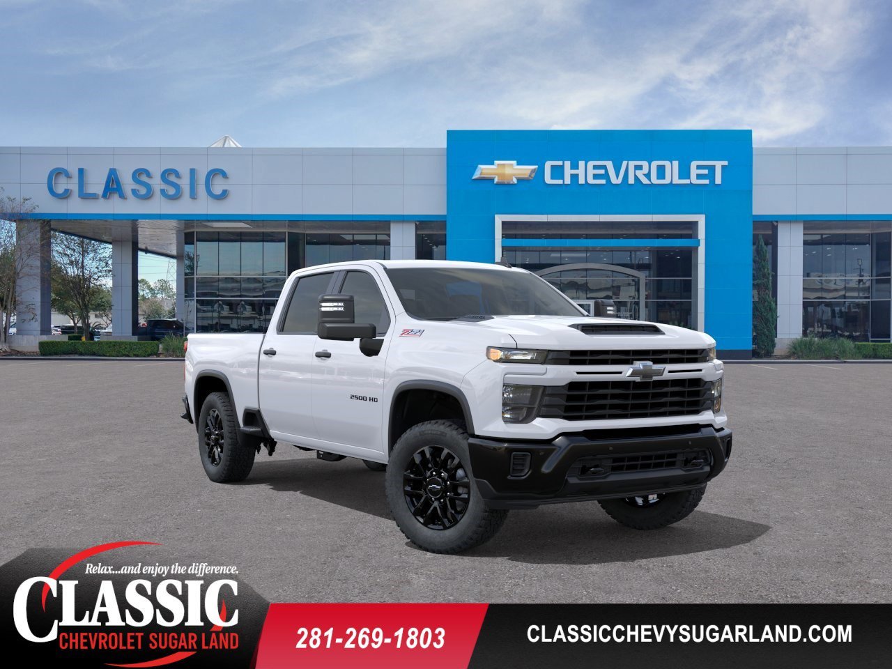 2026 Chevrolet Silverado 2500 HD Custom White at Classic Elite Chevrolet Sugar Land