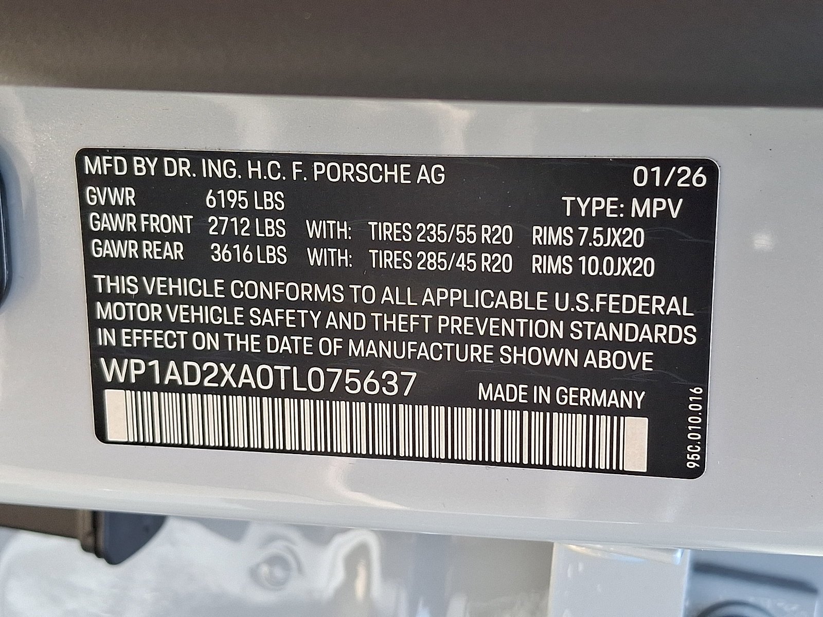 Certified Used 2026 Ice Grey Metallic   G7 Porsche Electric image 30