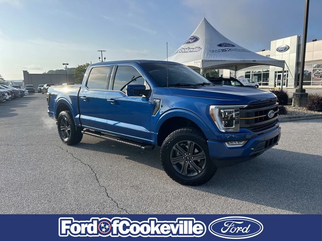 Certified Used 2023 Atlas Blue Metallic Ford Lariat image 1