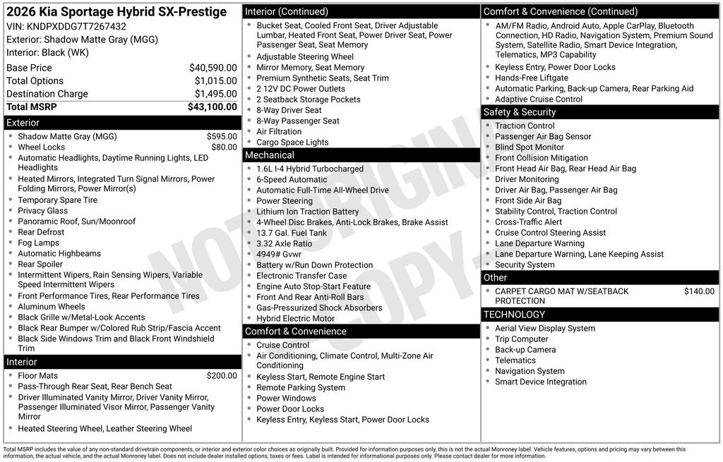 2026 Kia Sportage SX Prestige Hybrid - Photo 28