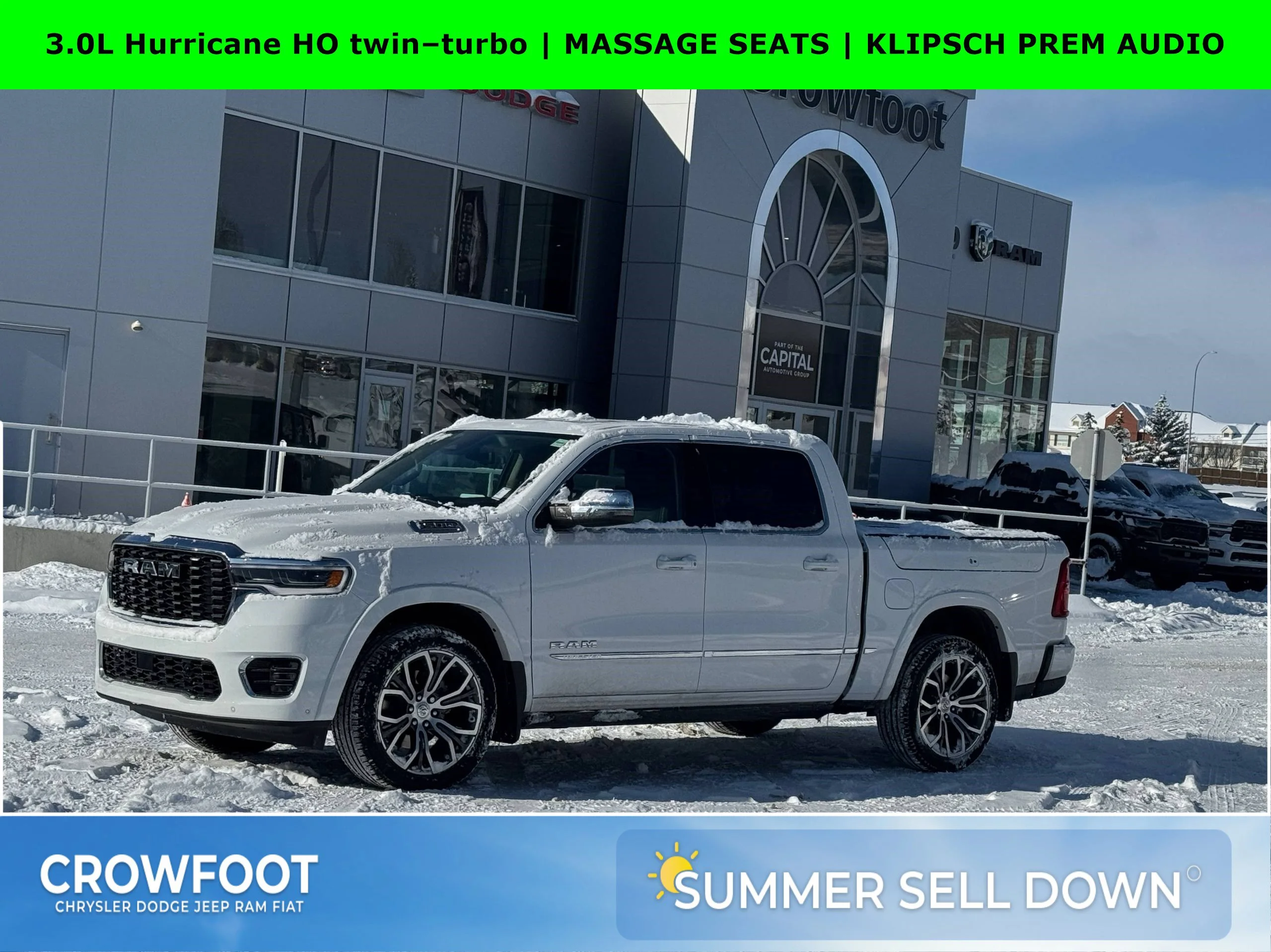 New 2026 White RAM Tungsten - - Hurricane HO Turbo - Multi-Function Tailgate - Prem Lthr - Trailer Brake - 8-Spd Auto & image 1