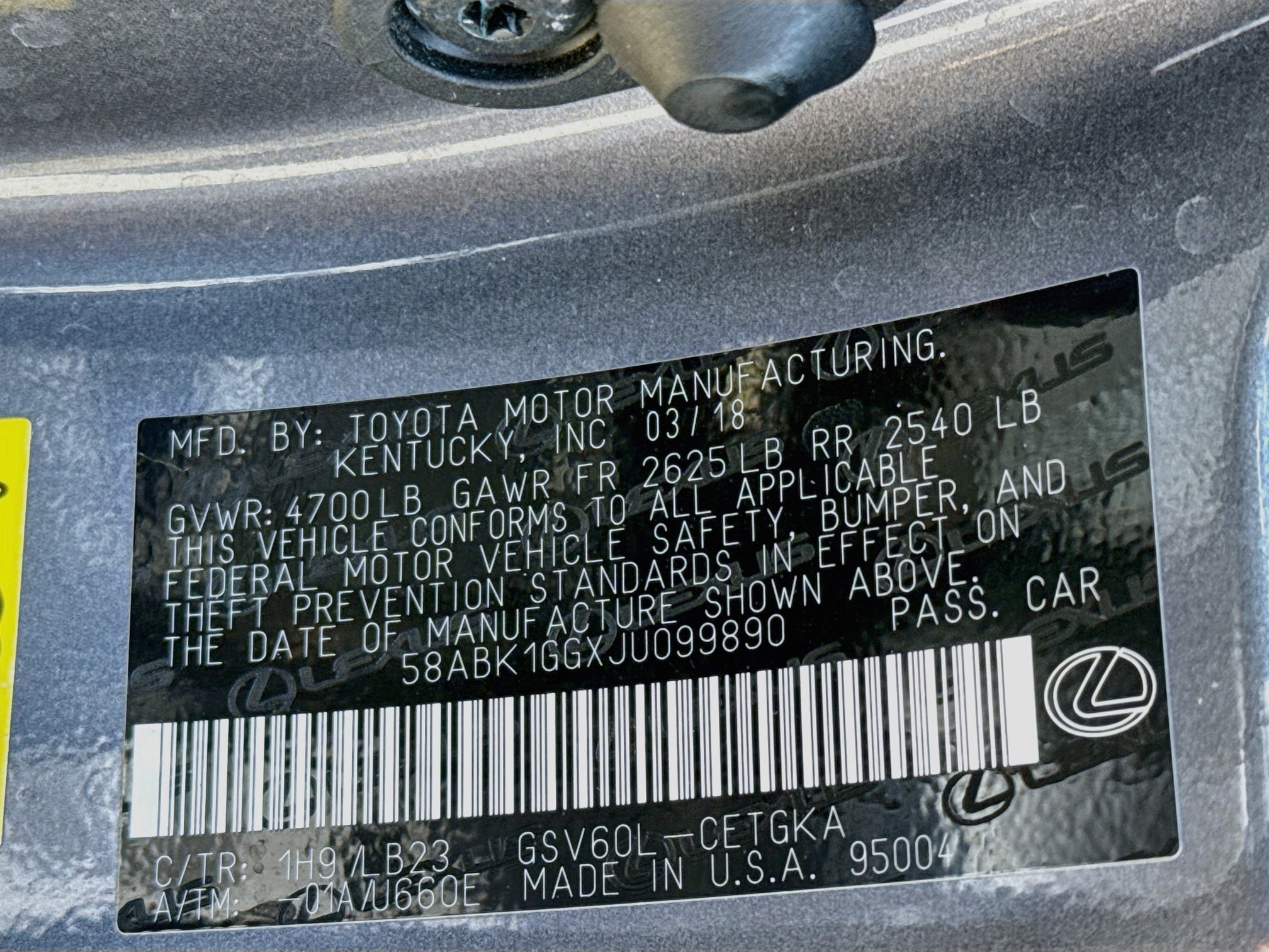 Used 2018 Nebula Gray Pearl Lexus Base image 32