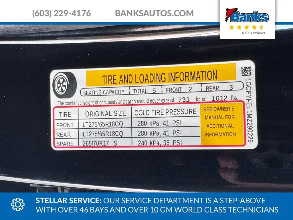 Certified Used 2021 BLACK Chevrolet LT Trail Boss image 9