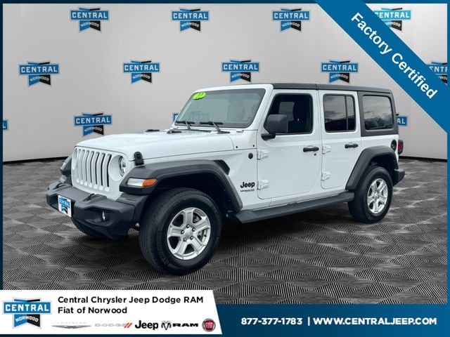 Used 2022 White Jeep Unlimited Sport S image 1
