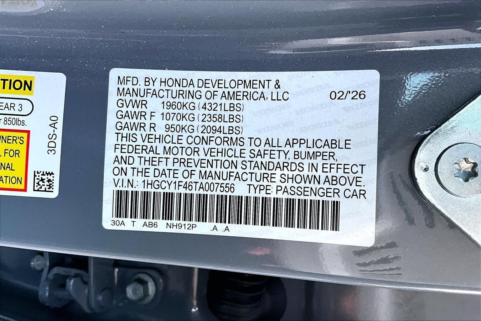 Used 2026 Urban Gray Pearl Honda SE image 37