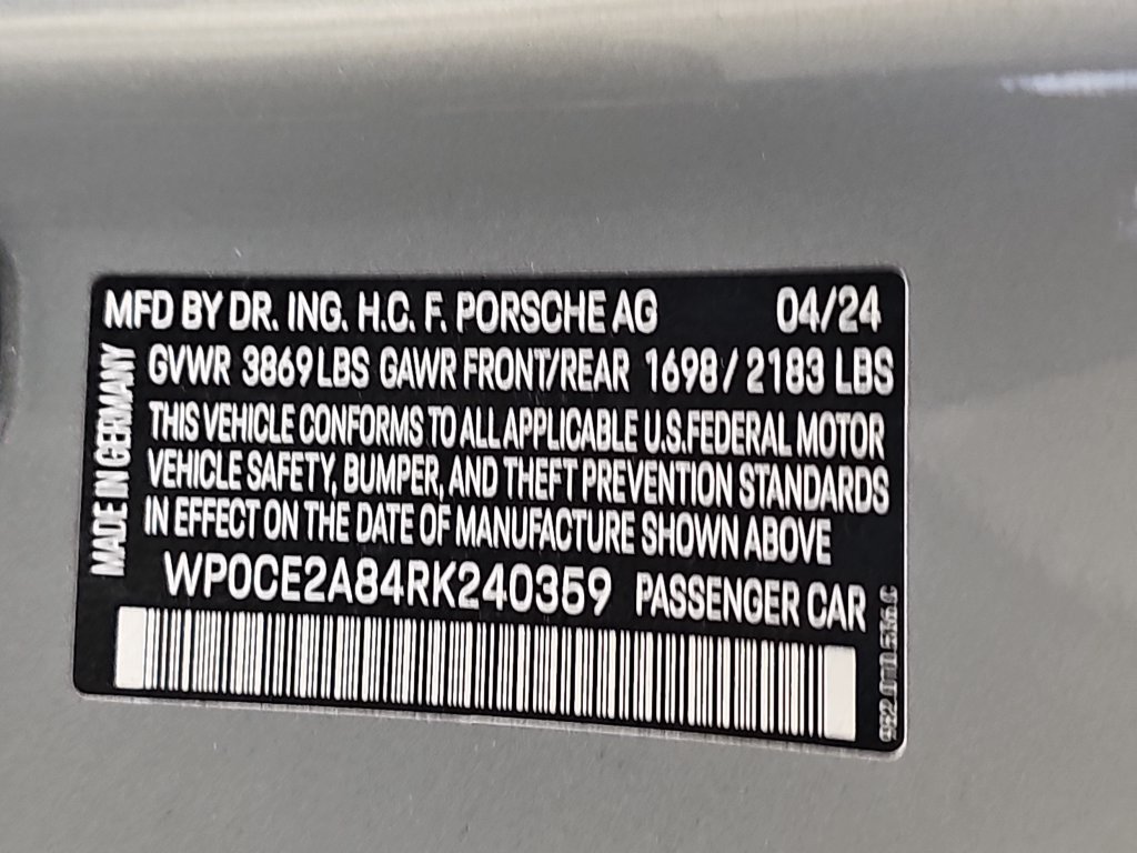 Certified Used 2024 Silver Porsche Spyder RS image 34