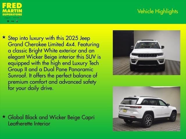 New 2025 Bright White Clear-Coat Exterior Paint Jeep Limited image 8