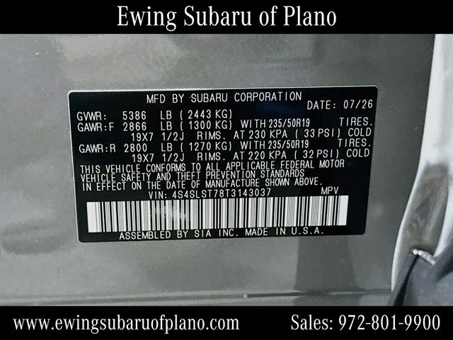 New 2026 RIVER ROCK PEARL Subaru Touring Hybrid image 35