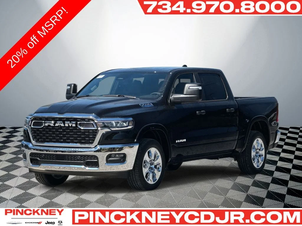 New 2025 Diamond Black Crystal Pearl-Coat Exterior Paint RAM Big Horn/Lone Star image 1