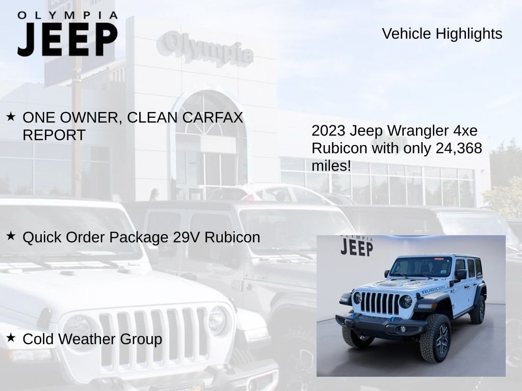 Used 2023 White Jeep Rubicon 4xe image 7