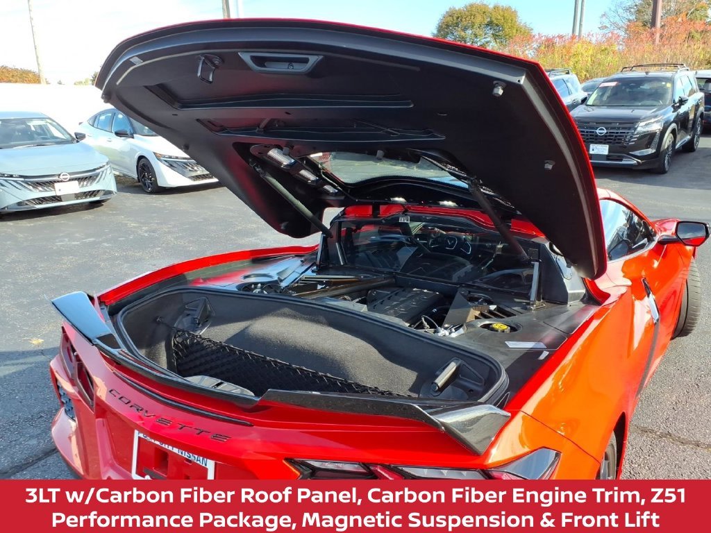 Used 2020 Torch Red Chevrolet Stingray 3lt w/z51, front end lift, carbon fiber roof & more! image 13