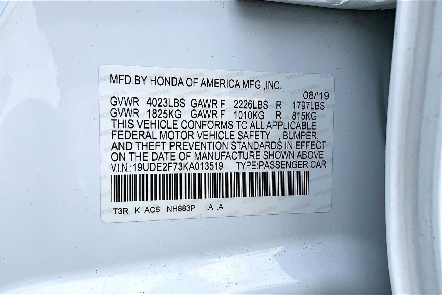 Used 2019 Platinum White Pearl Acura w/Premium Pkg image 36