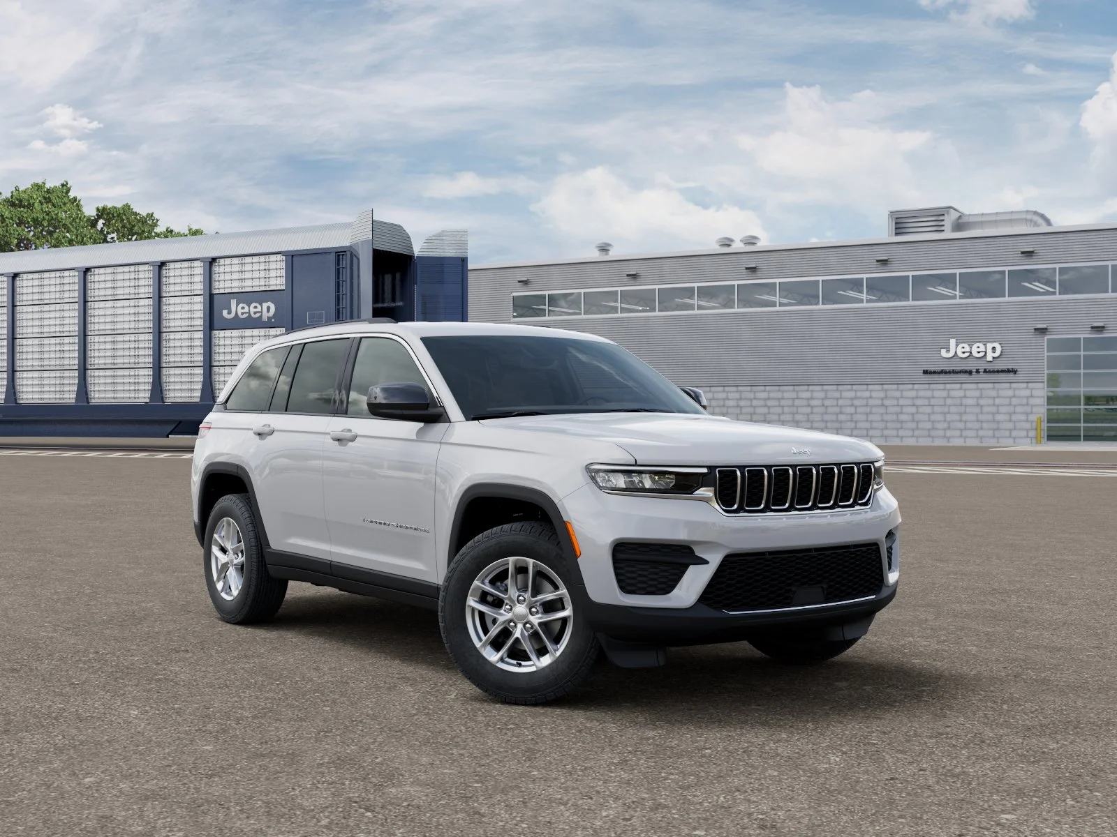 New 2026 Bright White Clear-Coat Exterior Paint Jeep Laredo X image 3