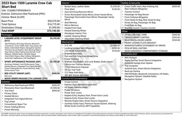 Used 2023 Red Ram Laramie image 3