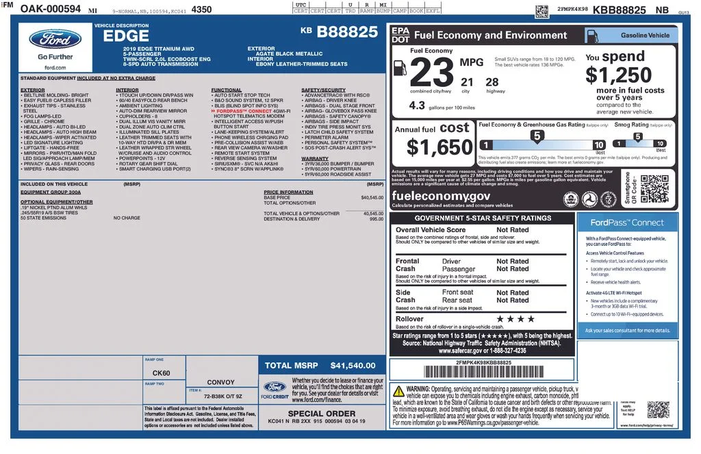 Used 2019 Black Ford Titanium image 5