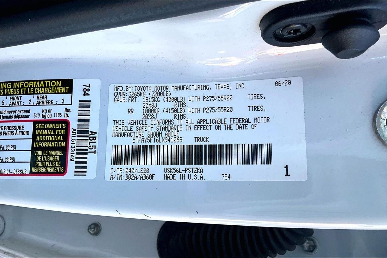 Used 2020 Super White Toyota Platinum image 3