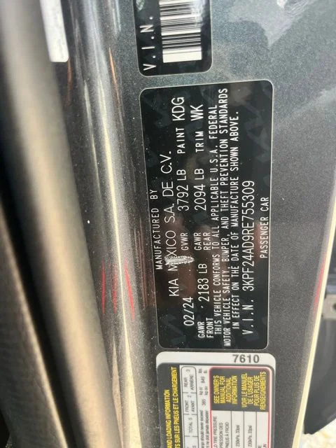 Used 2024 Gray Kia LXS image 13