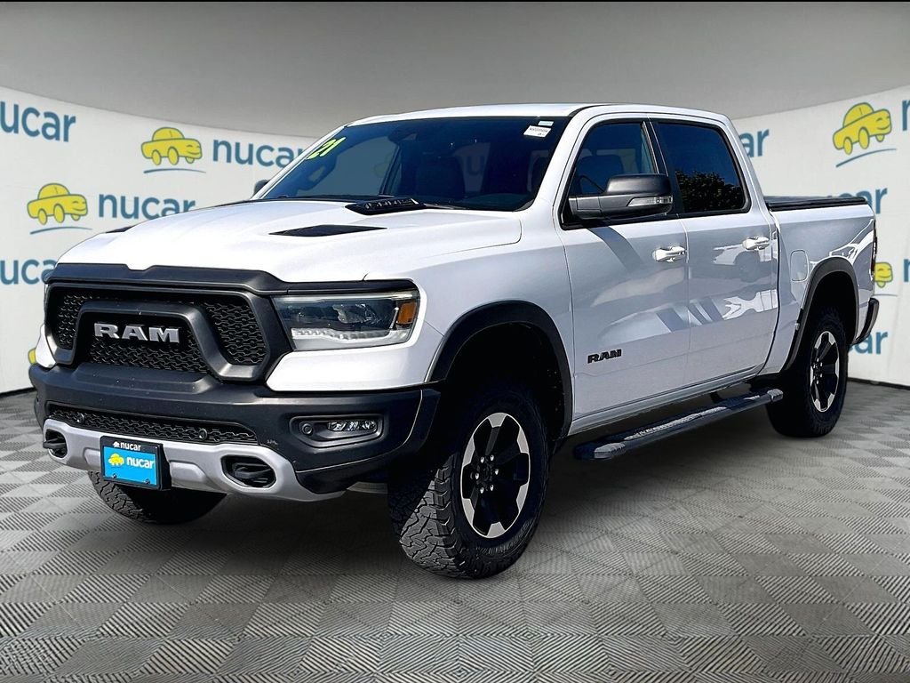 Used 2021 Bright White Clearcoat Ram Rebel image 3