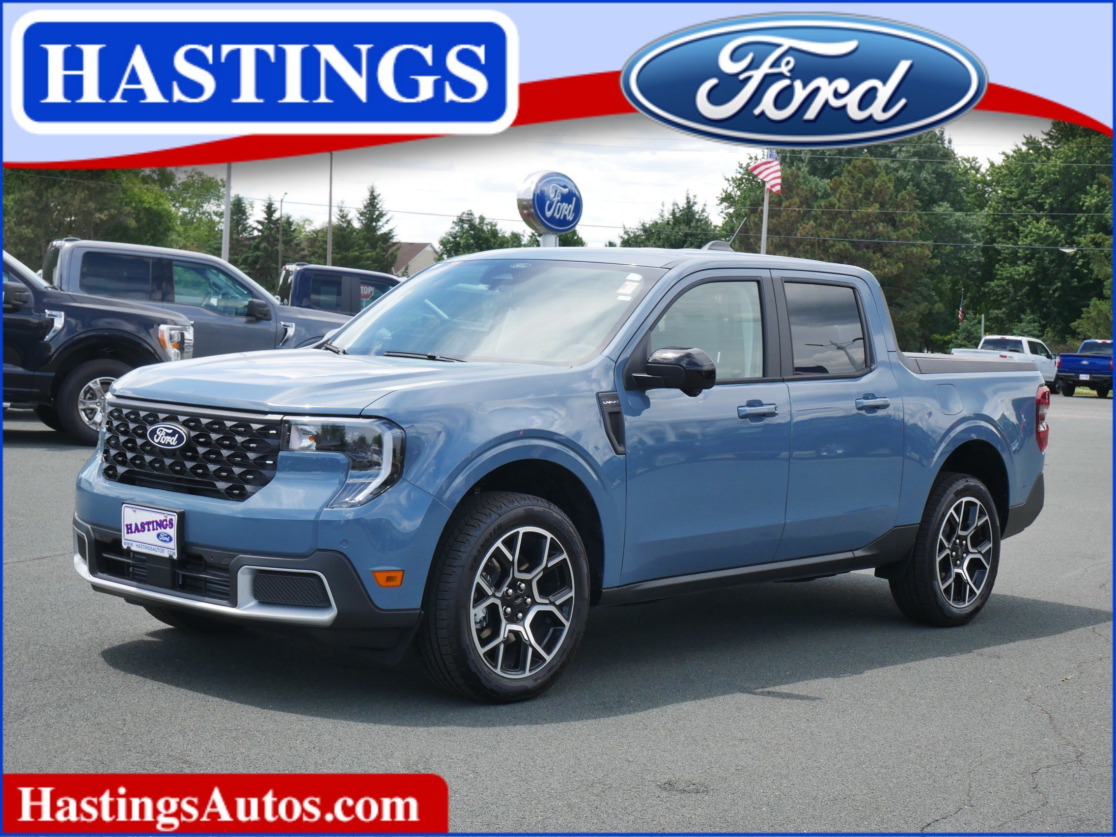 New 2026 Azure Gray Metallic Tri-Coat Ford Lariat® image 1