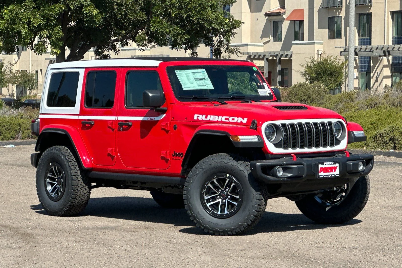 New 2026 Firecracker Red Clear-Coat Exterior Paint Jeep Rubicon X image 1