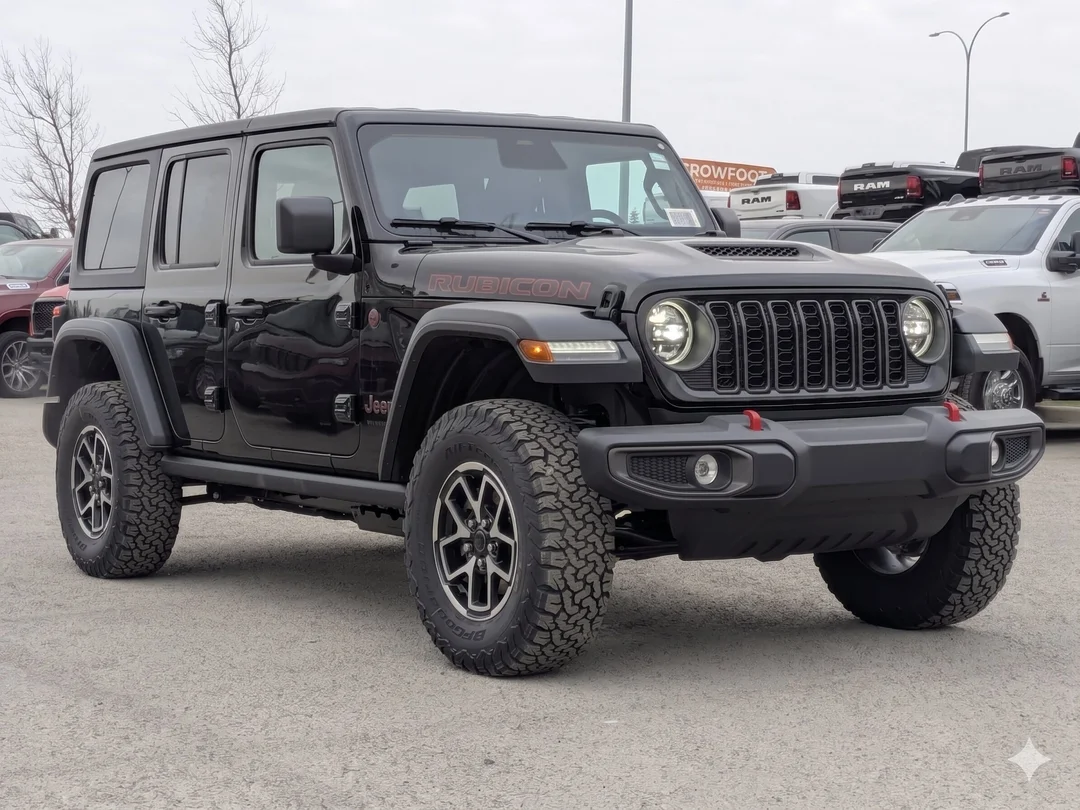 New 2026 Black Jeep Rubicon - - Nappa Leather - Convenience Grp - Safety Grp - 3-Piece Hardtop & More! image 2