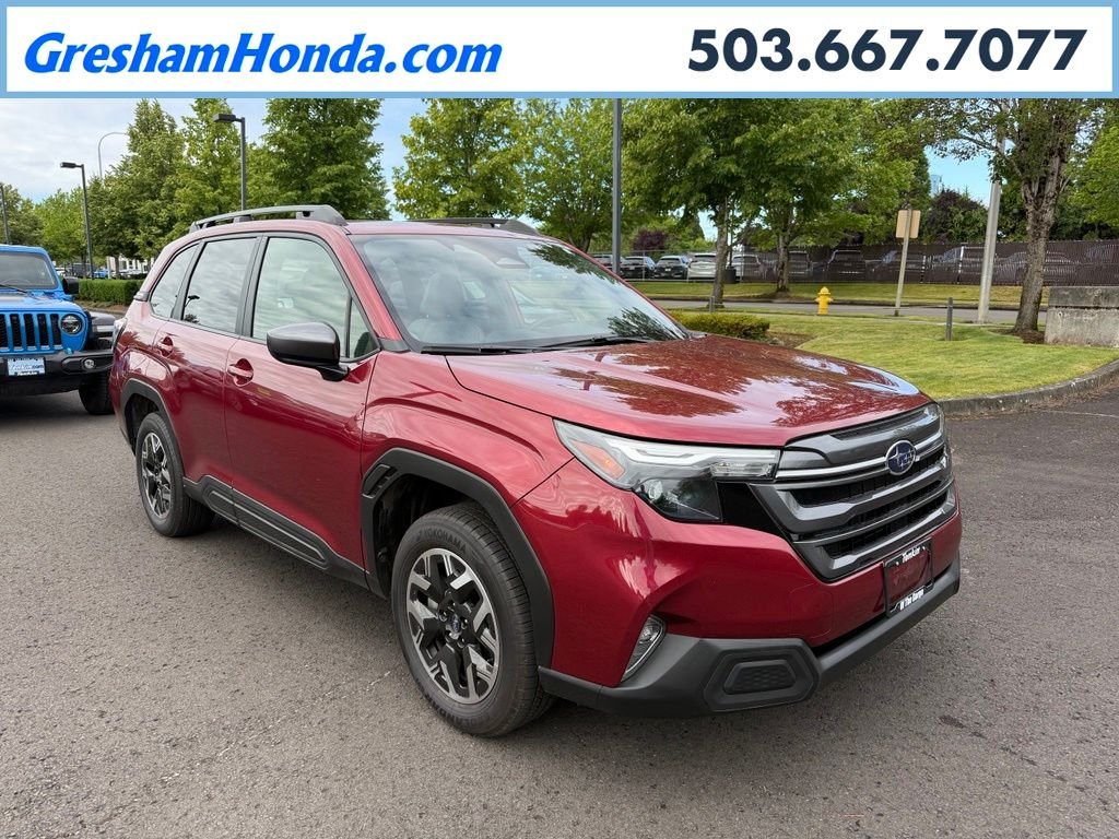 Used 2025 Crimson Red Pearl Subaru Premium image 1