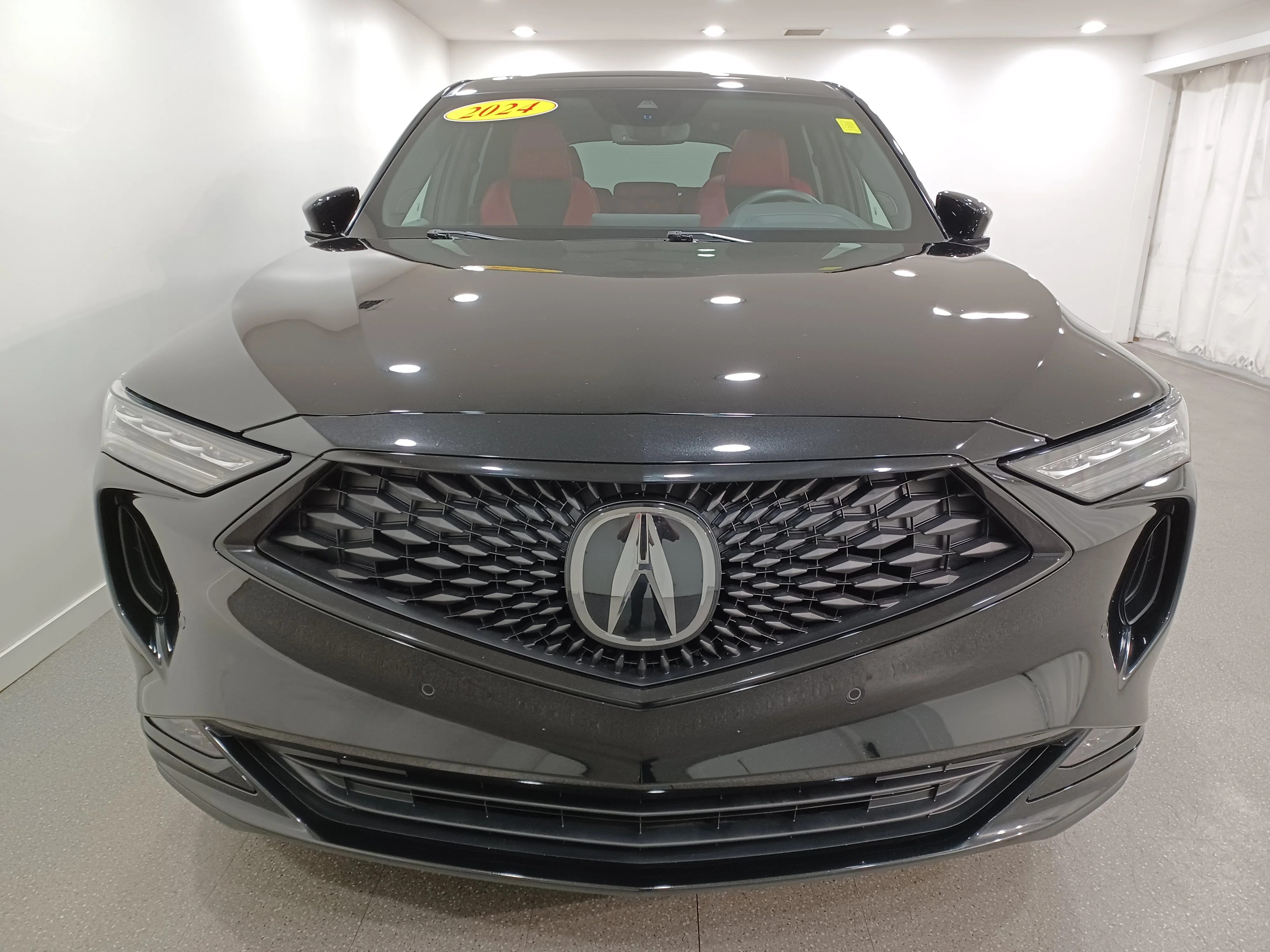 Certified Used 2024 Majestic Black Pearl Acura A-Spec SH-AWD*7 Pass | Adaptive Cruise | Remote Start | Cooled Red Leather | Pano Roof | Htd Wheel image 3