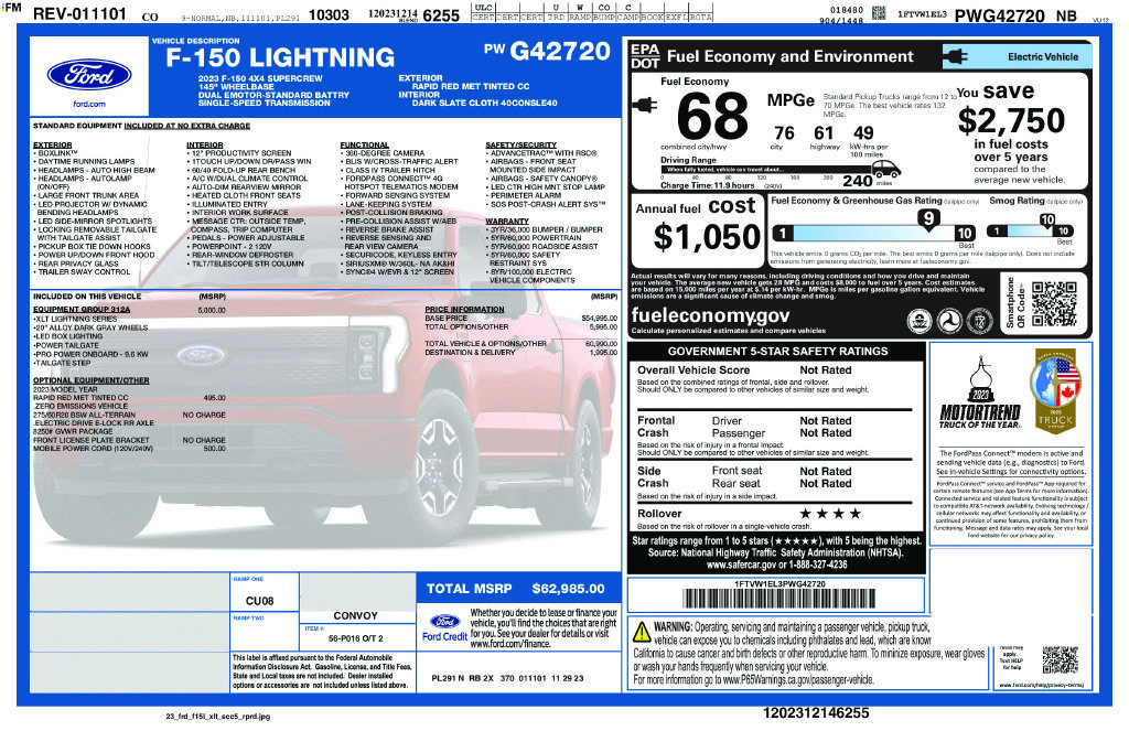 Certified Used 2023 Red Ford XLT image 2