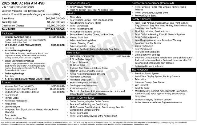 Used 2025 Red GMC AT4 image 30