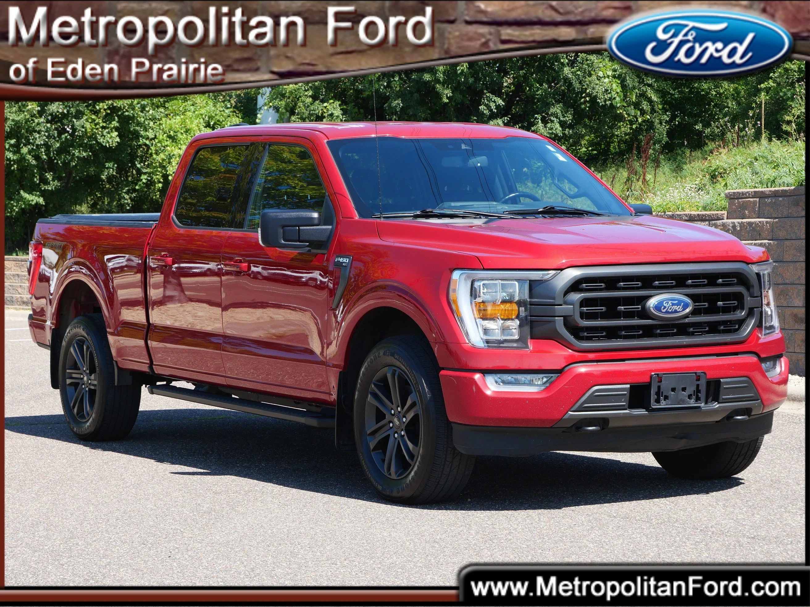 Used 2021 Rapid Red Metallic Tinted Clearcoat Ford XLT image 1