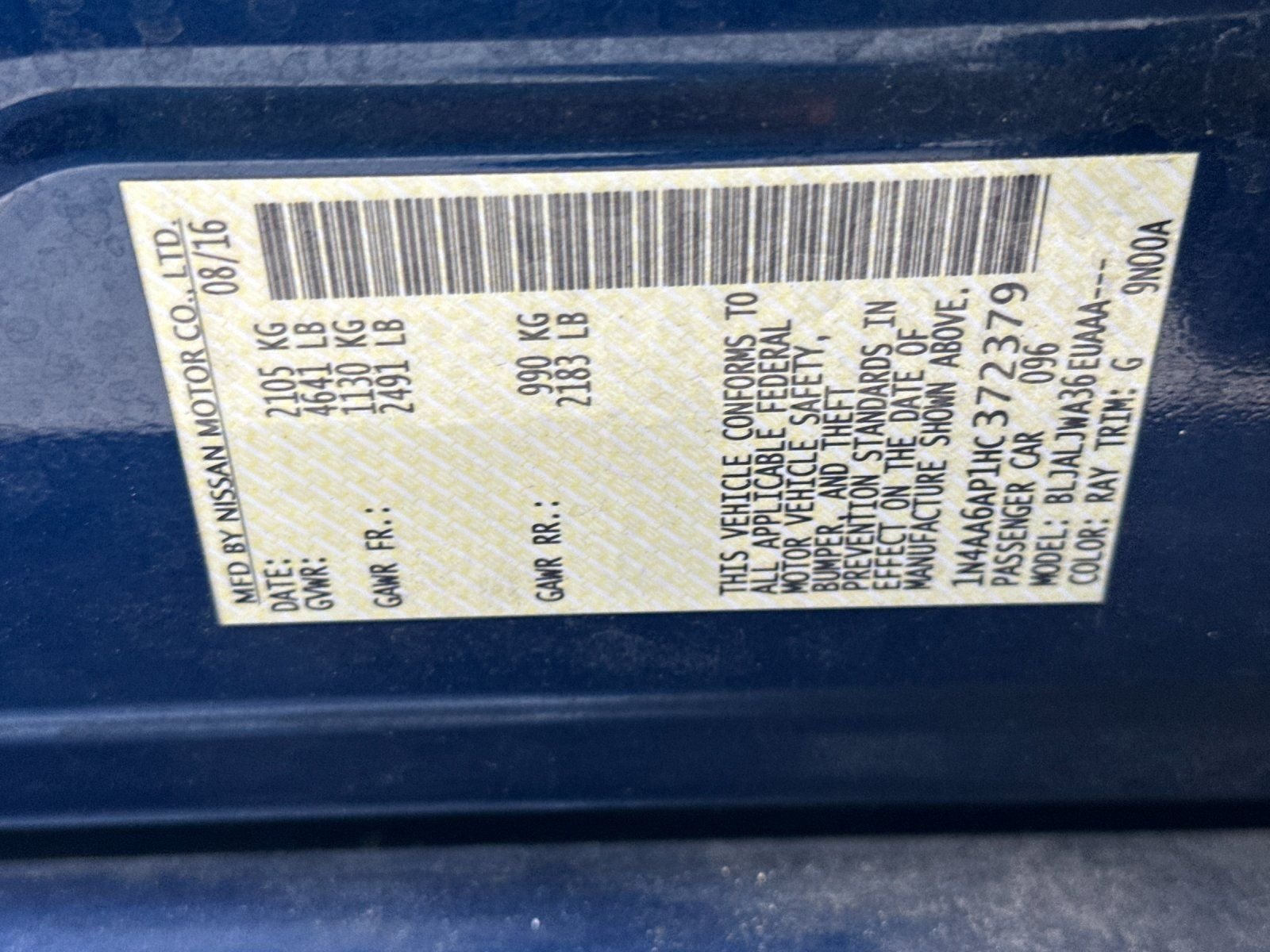 Used 2017 Deep Blue Pearl Nissan 3.5 SV image 26