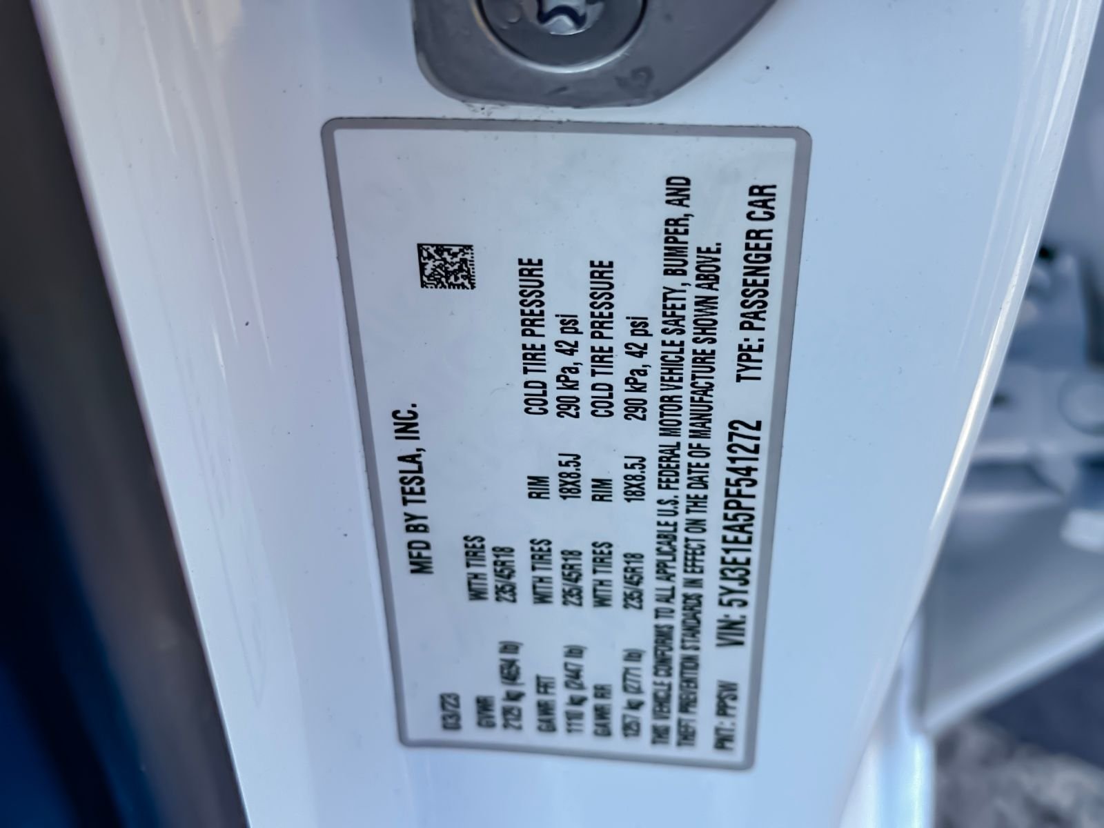 Used 2023 White Tesla Base image 26