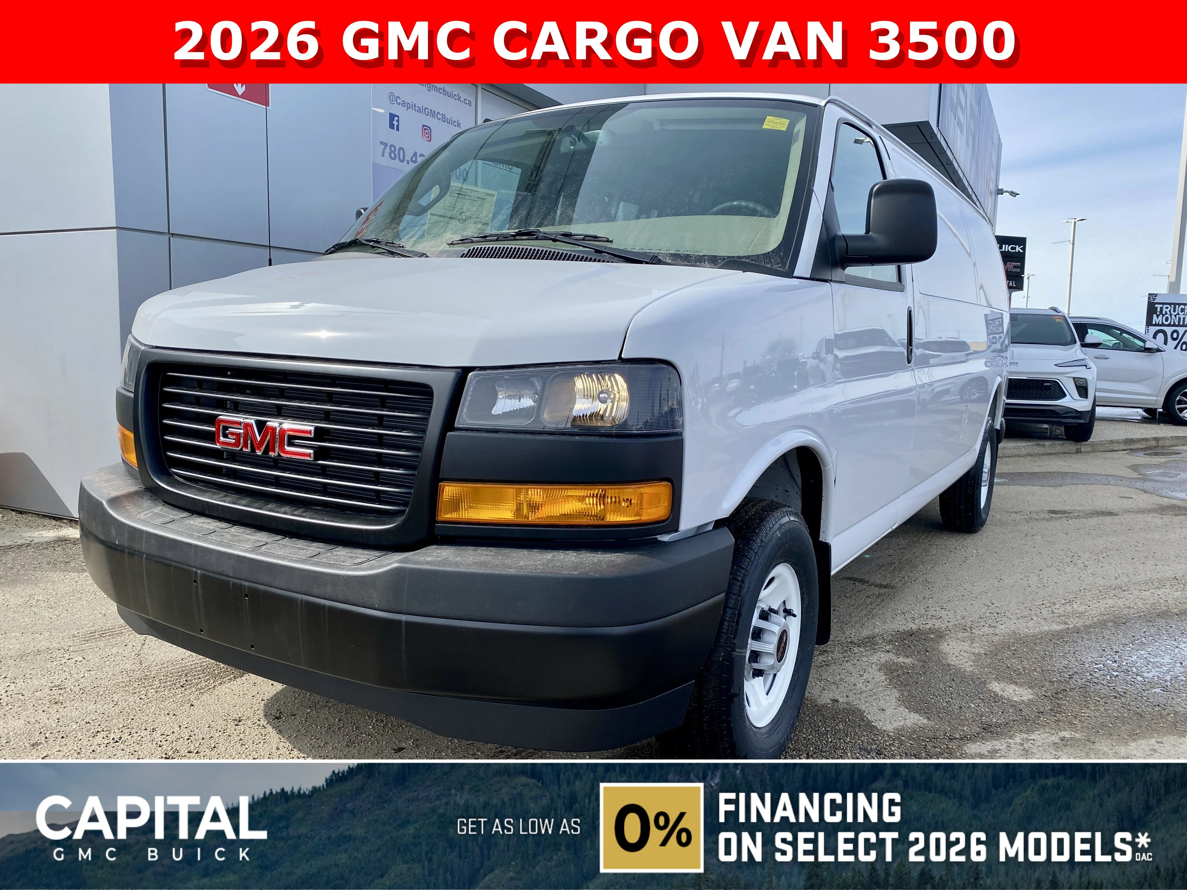 New 2026 Summit White GMC RWD 3500 155 image 1