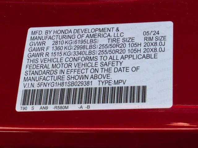 Certified Used 2025 Radiant Red Metallic II Honda AWD Elite image 36