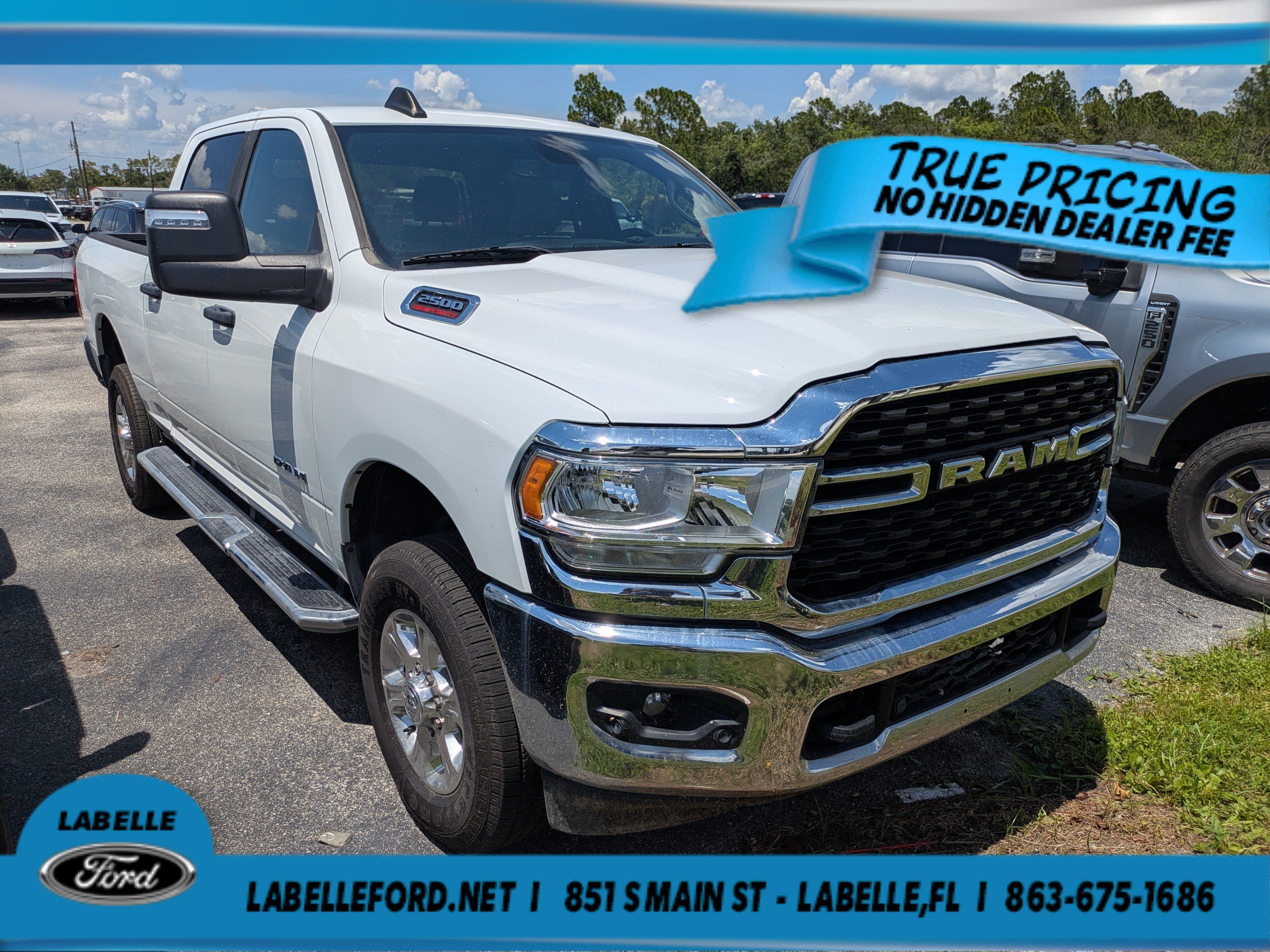 Used 2024 Bright White Clearcoat Ram Big Horn image 1