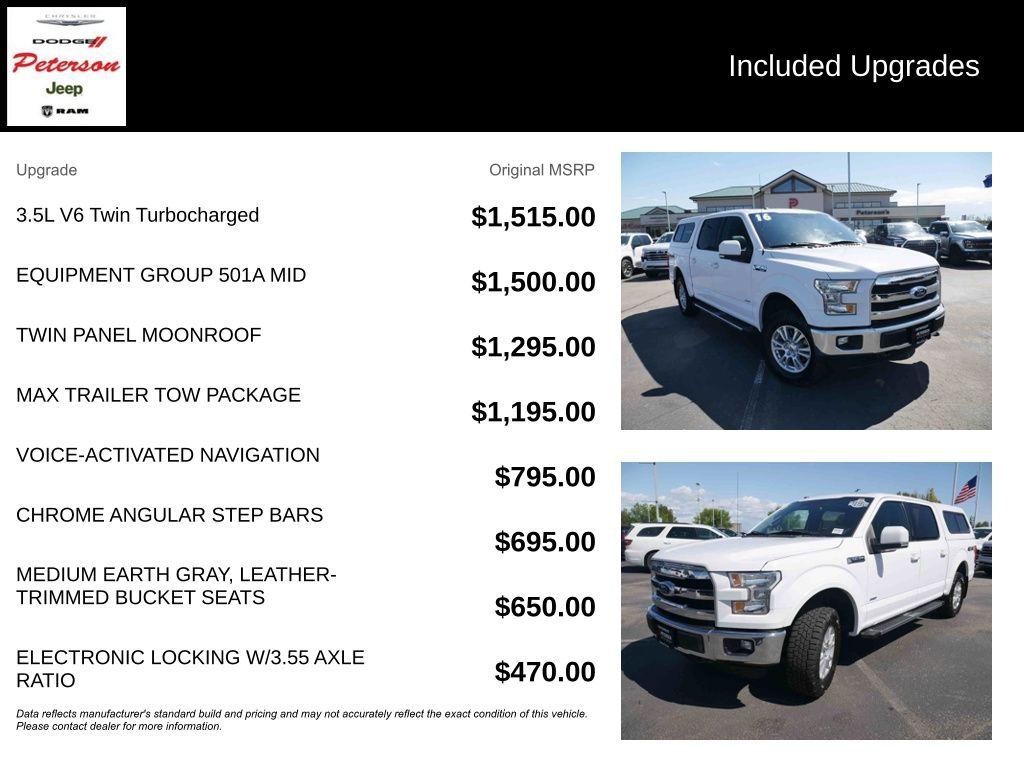 Used 2016 White Ford Lariat image 13