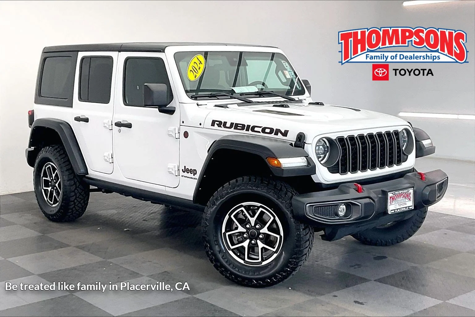 Used 2024 Bright White Clearcoat Jeep Rubicon image 1