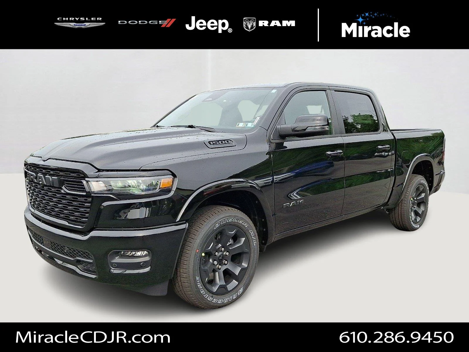 New 2026 Diamond Black Crystal Pearlcoat Ram Big Horn image 1