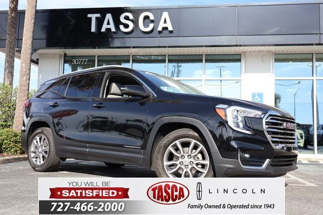 Used 2022 Ebony Twilight Metallic GMC SLT image 1