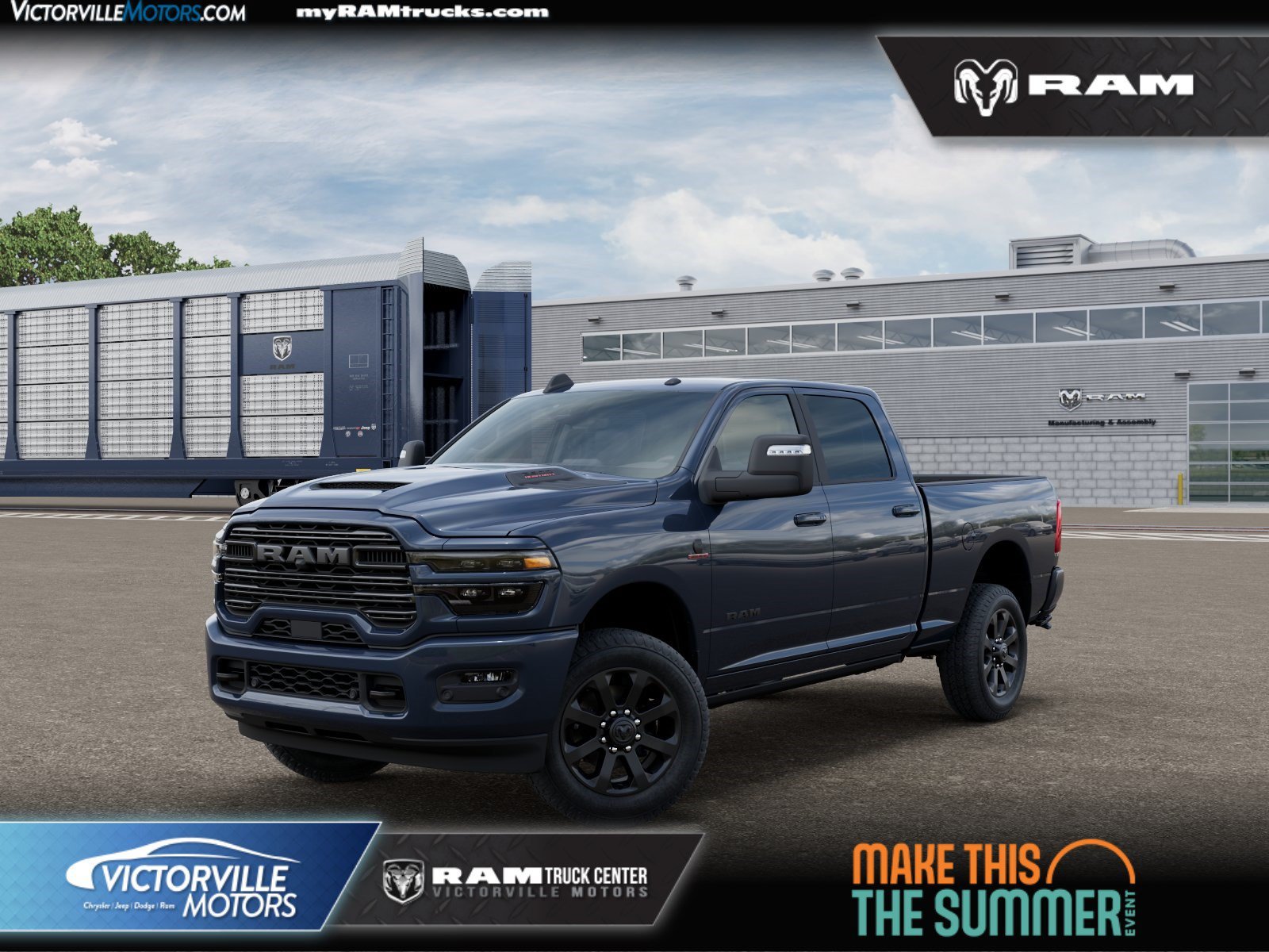 New 2026 Forged Blue Metallic Exterior Paint RAM Laramie image 1