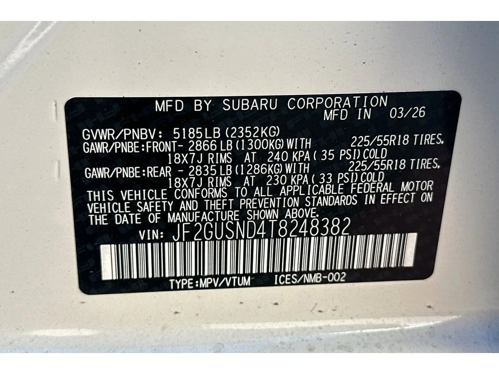 New 2026 CRYSTAL WHITE PEARL Subaru Limited Hybrid image 28